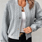 🥰Sesongsalg Super lav pris 60% RABATT🥰Ensfarget strikket cardigan med knapper