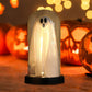 Halloween-dekorasjon: Lysende spøkelse i glasskuppel