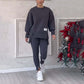 Casual Sweatshirt Leggings-sett for kvinner