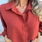🥰2025 HOT SALE🥰Elegant ensfarget knappskjorte til dame