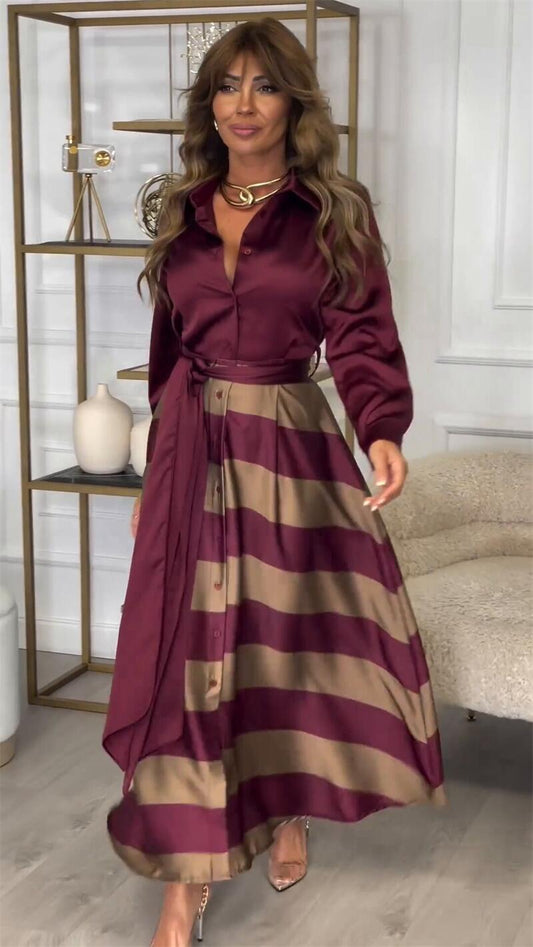 Elegant kjole med trykte stropper