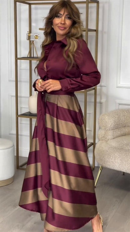 Elegant kjole med trykte stropper