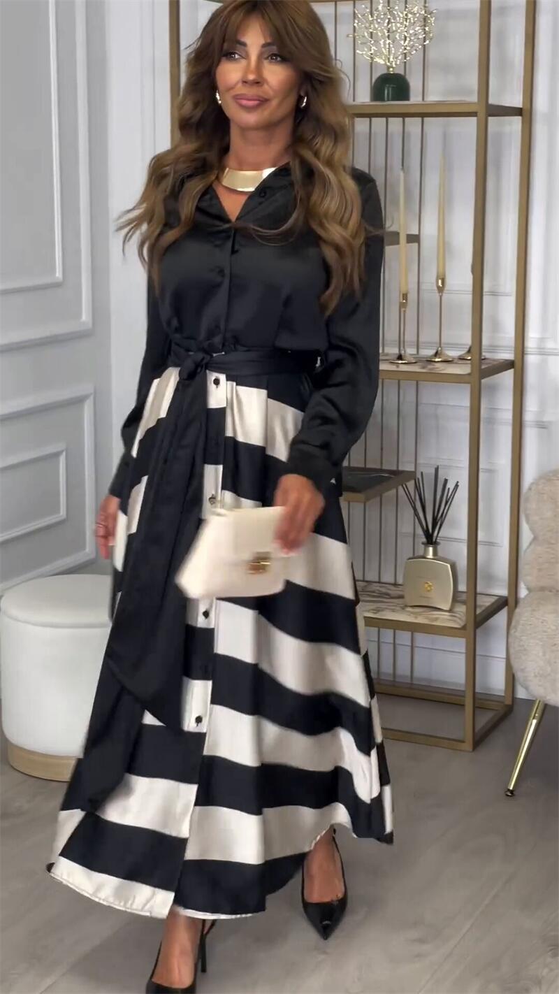 Elegant kjole med trykte stropper