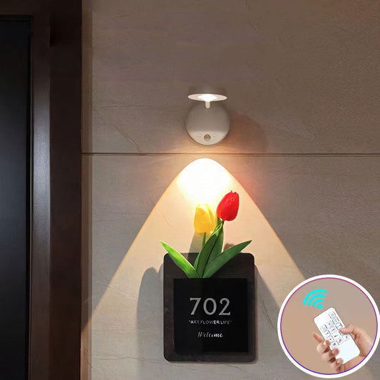 Oppladbar LED-bevegelses lyskaster med fjernkontroll