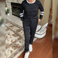 🔥2-delt joggedress med rund hals og fargeblokker for damer