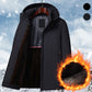 Termisk, tykk parkas med hette for menn –🧥🔥Vindtett, vannavstøtende, holder kroppstemperaturen oppe!