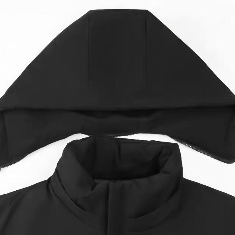 🔥Termisk, tykk parkas med hette for menn –🧥Vindtett, vannavstøtende, holder kroppstemperaturen oppe!