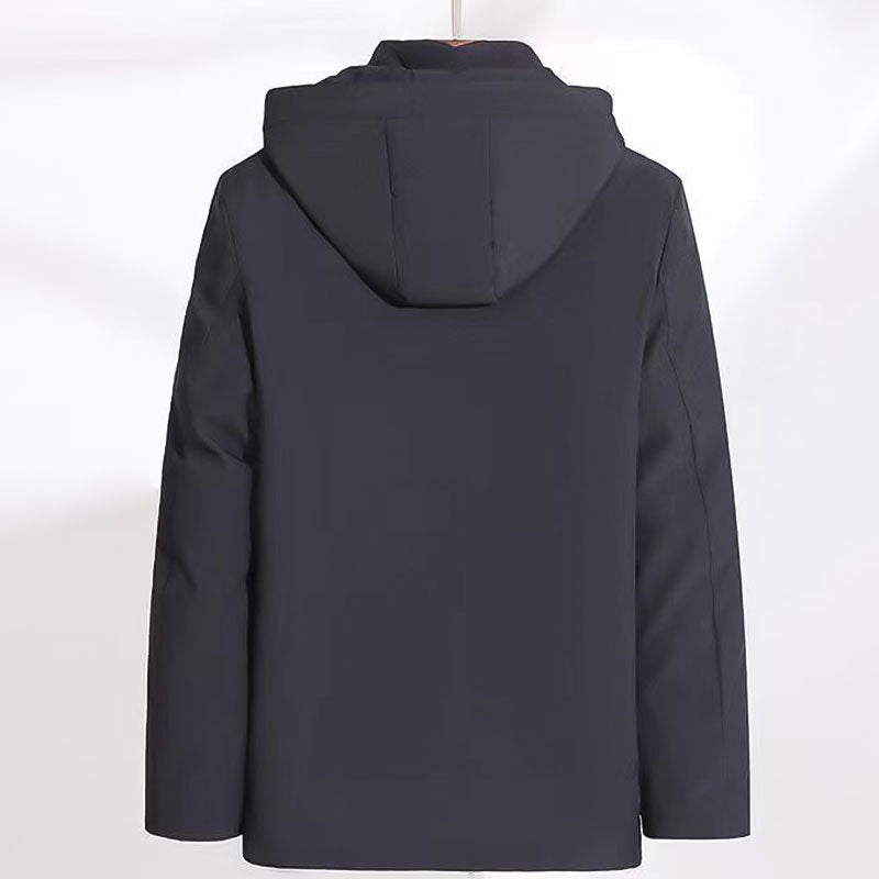 🔥Termisk, tykk parkas med hette for menn –🧥Vindtett, vannavstøtende, holder kroppstemperaturen oppe!