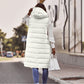 Kvinnenes Lange Ermeløse Hette Vest for Winter