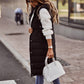 Kvinnenes Lange Ermeløse Hette Vest for Winter