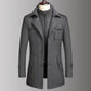 Gratis levering - Business-frakk i tweed for menn