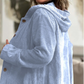 Dame Oversized Hette Corduroy Knapp-ned Shacket