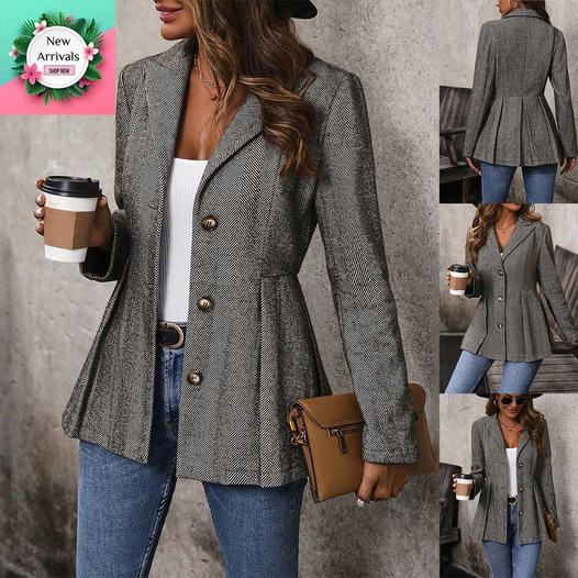 Business casual tweedjakke for kvinner
