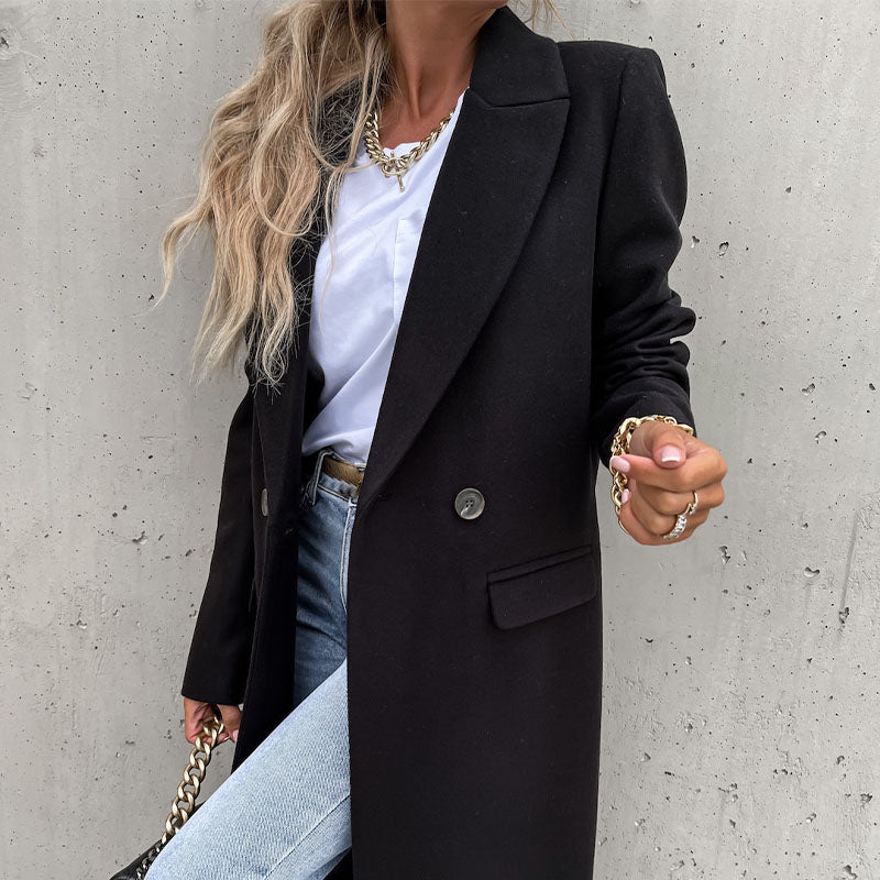 🧥Lang damefrakk for vinteren