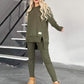 Sweatshirt med høy, lav hem ＆ Bodycon-buksesett