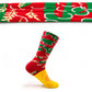 🎄Julekampanje🎅✨3 par julekreative, uformelle, pustende hamburgersokker