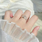 Elegant kronesett med zirkonia-ring