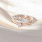 Elegant kronesett med zirkonia-ring
