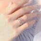 Elegant kronesett med zirkonia-ring