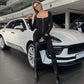 🤩💖Slim Fit Langermet Jumpsuit med Glidelås