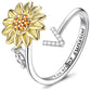 Justerbar Spinner Sunflower Alphabet Ring