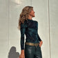 Brodert body med lange ermer for kvinner