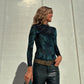 Brodert body med lange ermer for kvinner