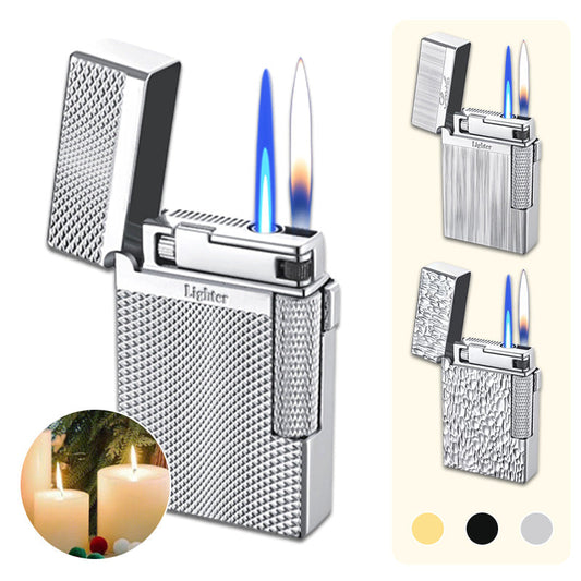 Fasjonabel, vindtett lighter med dobbel flamme