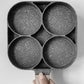 🍳50 % Rabatt🥚Fire-hulls eggpanne, frokost omelett hjemme stekepanne non-stick panne
