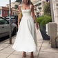 A-line flytende tank midi kjole