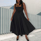 A-line flytende tank midi kjole