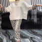 🌸Vårtilbud🌸Elegant todelt sett med leopardtrykk for kvinner