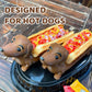Dekorativt dachshundbrett til pølser