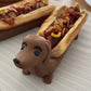 Dekorativt dachshundbrett til pølser