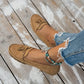 Komfortable vintage loafers for kvinner