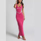 💕Hva skal jeg ha på meg i morgen? 💕Ermeløs bodycon-kjole for kvinner med sliss i ryggen