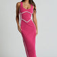 💕Hva skal jeg ha på meg i morgen? 💕Ermeløs bodycon-kjole for kvinner med sliss i ryggen