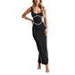 💕Hva skal jeg ha på meg i morgen? 💕Ermeløs bodycon-kjole for kvinner med sliss i ryggen