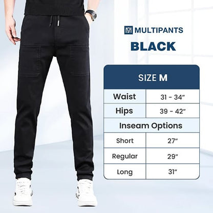 🥰 MultiPants - slitesterk cargobukse med høy stretch og flere lommer
