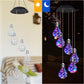 🌠Vanntett🌠💡Fargerike LED-solcelledrevne lyspærer vindspill🌈