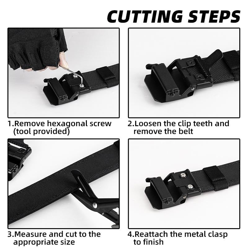Stretchbelte i nylon med automatisk spenne for menn