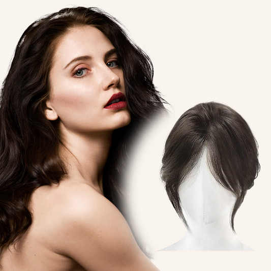 🍃Naturlig clip-on delvis pannelugg hårstykke