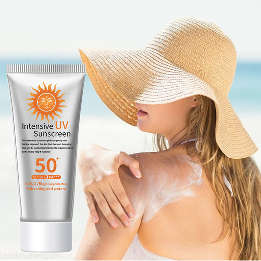 Lett, fuktighetsgivende og svettebestandig solkrem SPF 50+