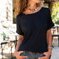 Lose sitzendes Tunika-T-Shirt für Frauen