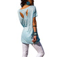Lose sitzendes Tunika-T-Shirt für Frauen