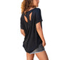 Lose sitzendes Tunika-T-Shirt für Frauen