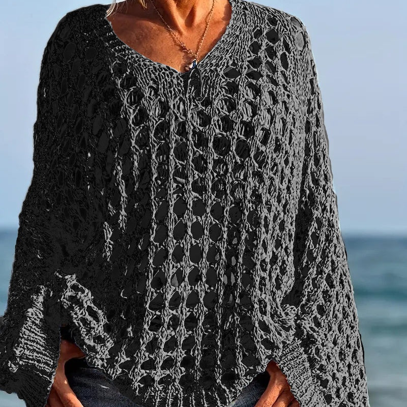 🧶Heklet strikketopp til dame👚