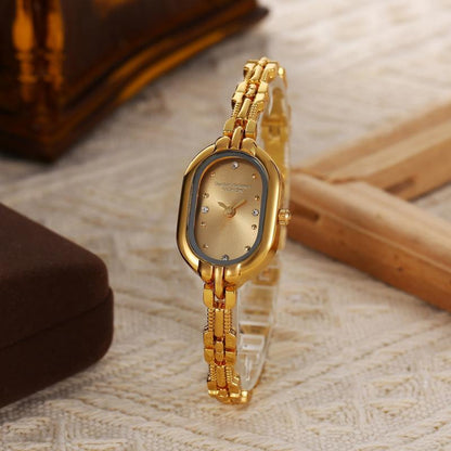 Vintage oval armbåndsur for kvinner