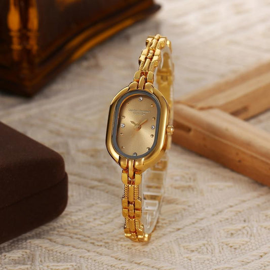 Vintage oval armbåndsur for kvinner