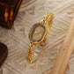 Vintage oval armbåndsur for kvinner